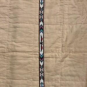 Beaded leather Patterned Belt